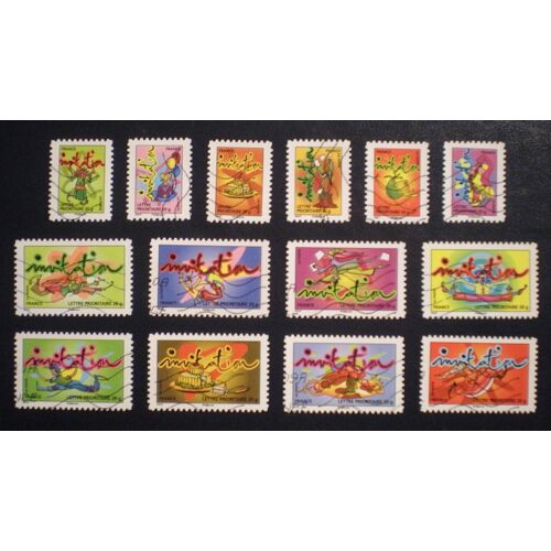 Timbres Pour Invitations - Série Complète De 14 Timbres Oblitérés - France - Année 2009