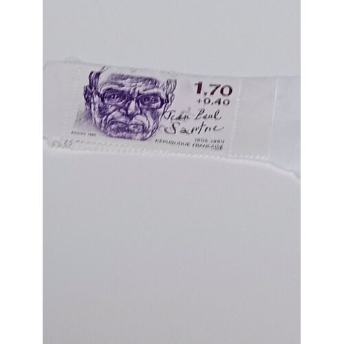 Timbre France1,70+0,40 Yvert N° 2357 Jean-Paul Sartre (1905-1980).De 1985