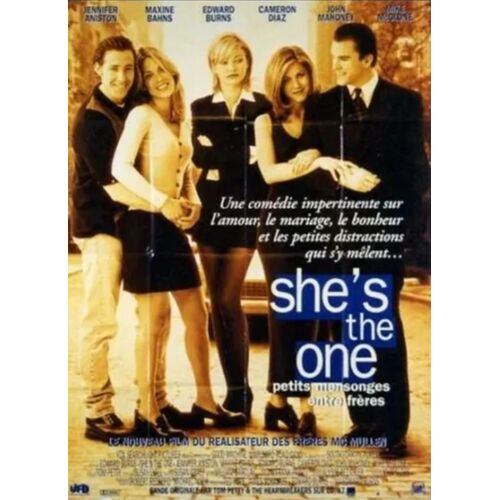 She S The One : Petits Mensonges Entre Freres - Affiche Originale De Cinema - Format 120x160 Cm - De Edward Burns Avec Mike Mcglone, Jennifer Aniston, Maxine Bahns, Cameron Diaz - Annee 1996