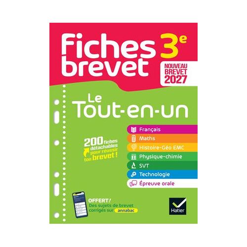 Fiches Brevet - Le Tout-En-Un Brevet (Toutes Les Matières) - Nouveaux Programmes