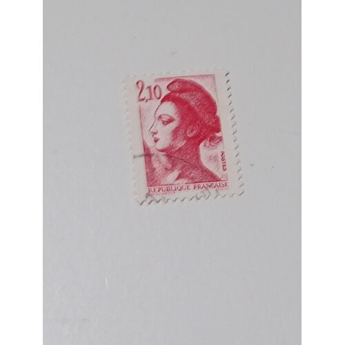 Timbre France 2,10 Yvert N° 2319 Taille Douce Type Liberté De Delacroix Oblitéré Rouge De 1984