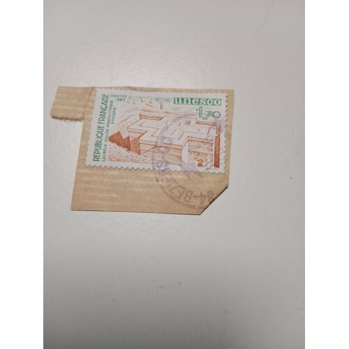 Timbre France 1,70 Oblitéré N° 79 - France De Serrvice Eglise Monolithique De Lalibela - Ethiopie.De 1984