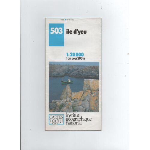 503 Île D'Yeu , Carte Ign 1988 ( Édition 4 ) Au 1: 20 000 , 1 Cm Pour 200 M .