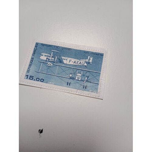 Timbre France 15,00 Oblitéré Yvert N°57 Poste Aérienne Avion Bimoteur Farman F 60 Goliath De 1984 +