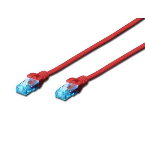 Digitus 0.25m Cat5e U-UTP 0.25m Cat5e U/UTP (UTP) Rouge câble de réseau (DIGITUS Premium CAT 5e UTP patch cable, Length 0.25m, Color red)