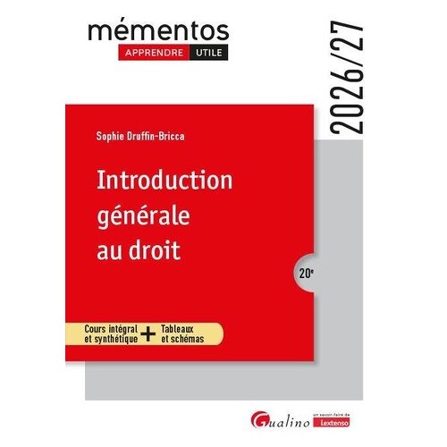 Introduction Générale Au Droit - Cours Intégral Et Synthétique + Tableaux Et Schémas