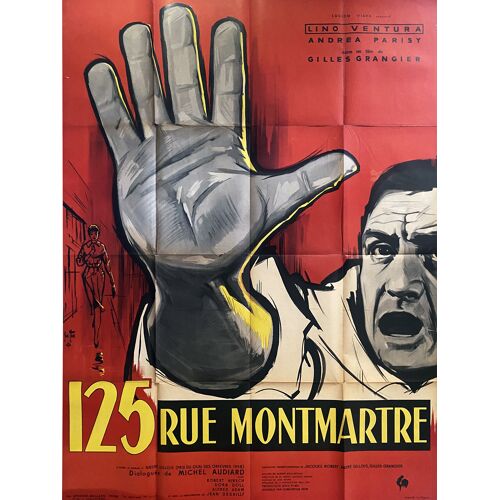 125 Rue Montmartre - Affiche De Cinéma Pliée - Format 120x160 Cm - De Gilles Grangier Avec Lino Ventura, Andréa Parisy, Robert Hirsch, Dora Doll - 1959