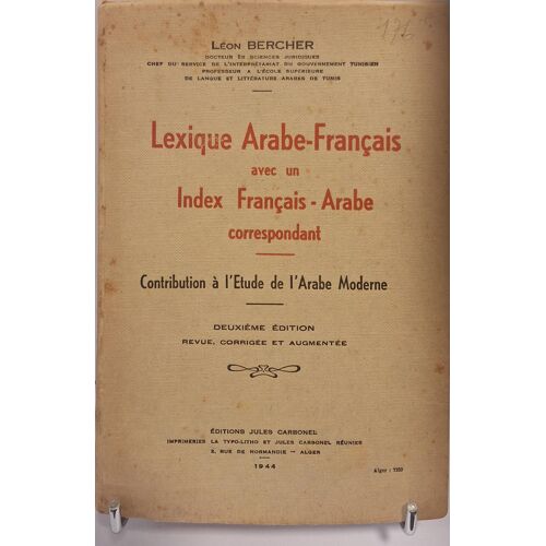 Bercher (Léon). Lexique Arabe-Français