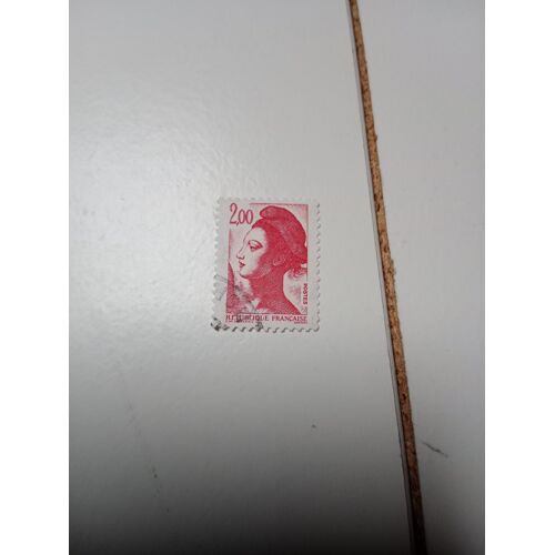 Timbre France Oblitéré 2,00 Yvert N° 2277 Type Liberté Delacroix Rouge Roulette De 1983 +