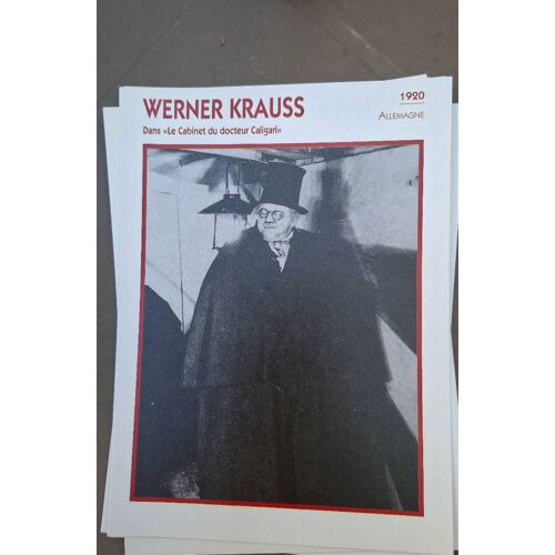 Werner Krauss Dans Le Cabinet Du Docteur Caligari