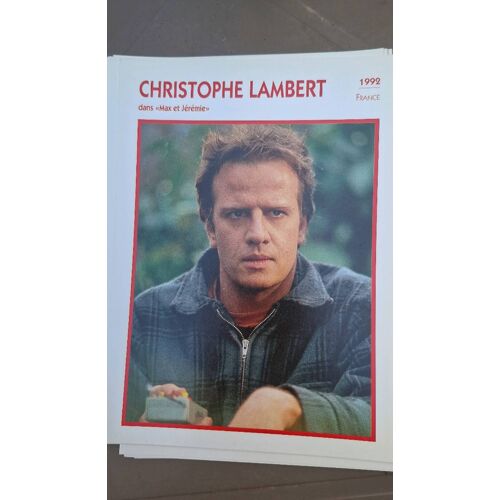 Christophe Lambert Dans "Max Et Jérémie"