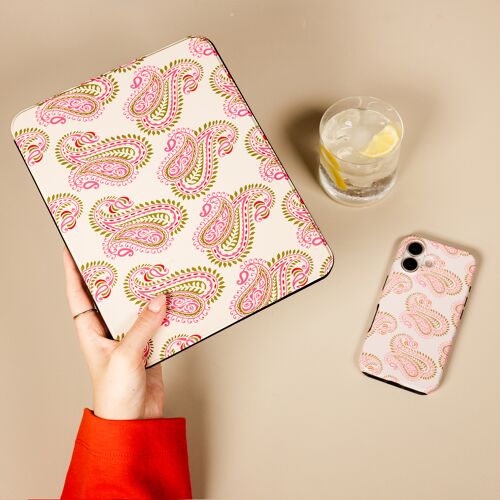 Selencia Coque tablette Vivid Samsung Galaxy Tab A11 Plus / A9 Plus Paisley Blush