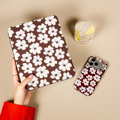 Selencia Coque tablette Vivid iPad Air 11 pouces (2026) M4 / (2025) M3 / (2024) M2 / Air 5 (2022) / Air 4 (2020) Choco Flower Pop