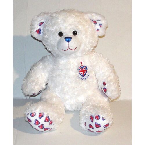 peluche ours j'aime londres build a bear doudou blanc i love london 40 cm