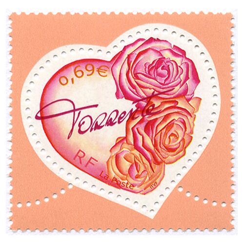 France 2003, Très Beau Timbre Neuf** Luxe Yvert 3539, Pour La Saint Valentin, Dites Le Avec Des Coeurs, Par Le Couturier Torrente. -
