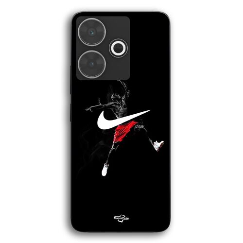 Coque Pour Xiaomi Redmi 13 Nike Jordan logo fond noir Maniacase