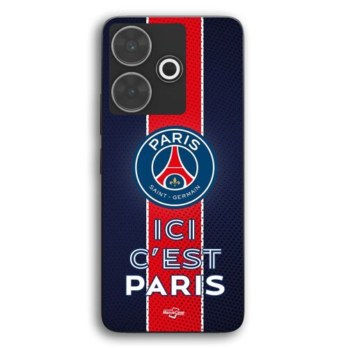 Coque Pour Xiaomi Redmi 13 PSG logo ici c'est Paris Maniacase