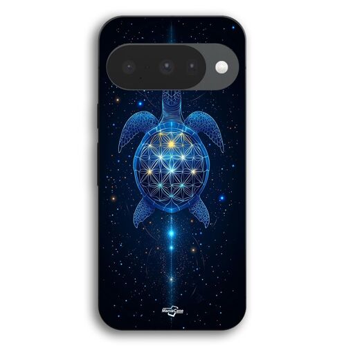 Coque Pour Google Pixel 10 Tortue cosmique sacrée fleur de vie Maniacase