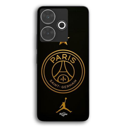 Coque Pour Xiaomi Redmi 13 PSG logo jordan doré étoile champion Maniacase