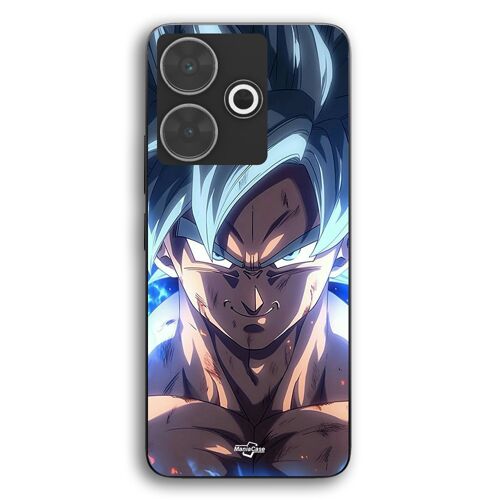 Coque Pour Xiaomi Redmi 13 Dragon Ball Z GOKU Ultra instinct face énervé Maniacase