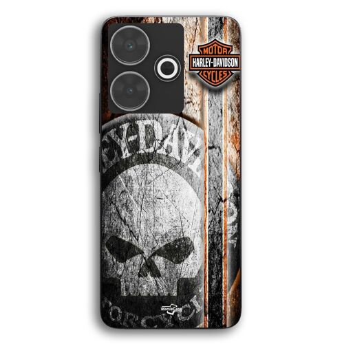 Coque Pour Xiaomi Redmi 13 Harley Davidson tête de mort vintage Maniacase