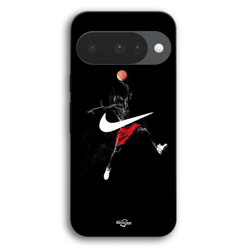 Coque Pour Google Pixel 10 Nike Jordan logo fond noir Maniacase