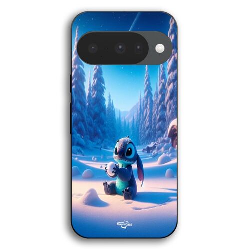 Coque Pour Google Pixel 10 Stitch mignon neige étoilée 3D Maniacase