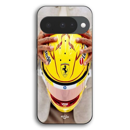 Coque Pour Google Pixel 10 Hamilton 44 Casque Ferrari Official Maniacase