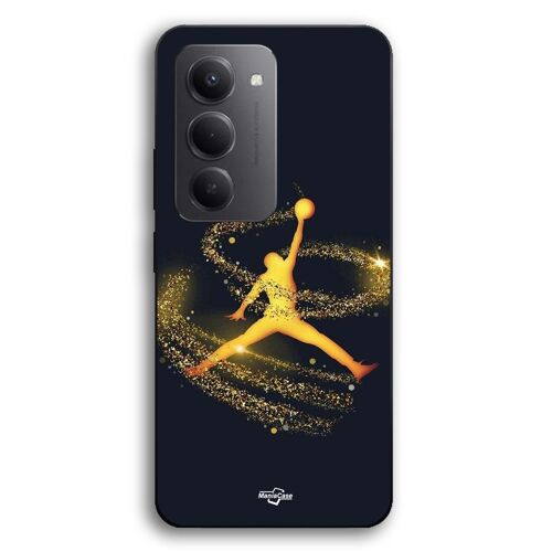 Coque Pour Xiaomi Redmi 15 Jordan logo poudre filante dorée Maniacase
