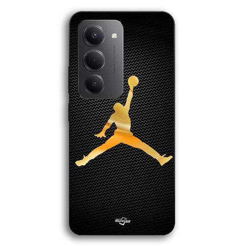 Coque Pour Xiaomi Redmi 15 Jordan logo 23 nike basketball couleur dorée Maniacase