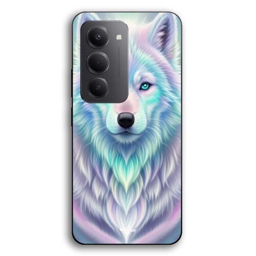 Coque Pour Xiaomi Redmi 15 Loup blanc reflet violet Maniacase