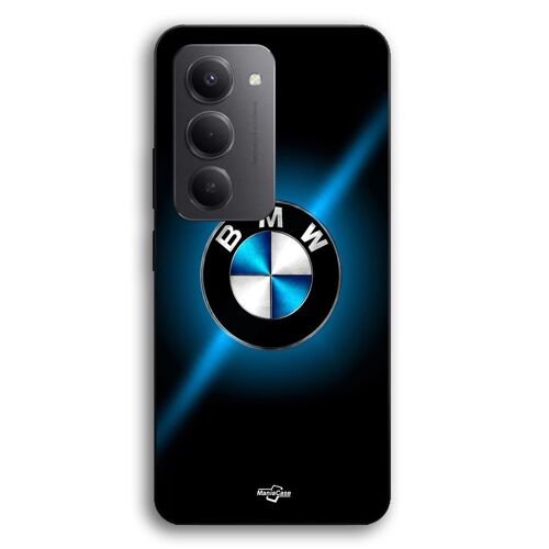 Coque Pour Xiaomi Redmi 15 Logo BMW noir et bleu brillant Maniacase