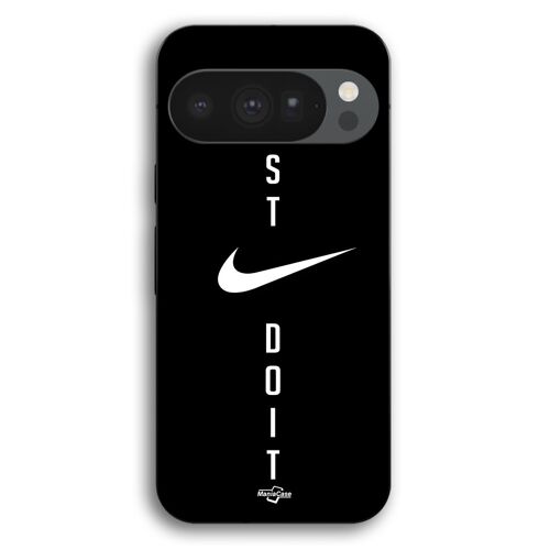 Coque Pour Google Pixel 10 Pro Nike logo Just do it fond noir Maniacase
