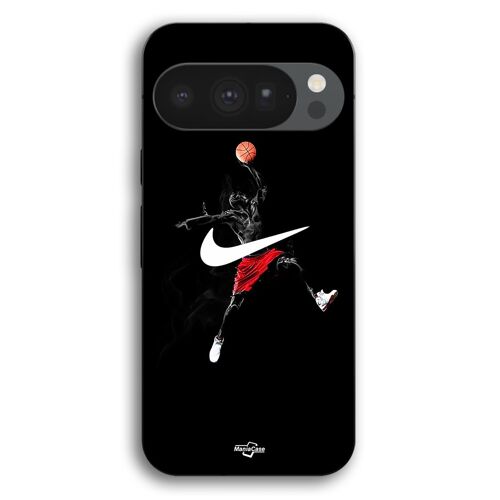 Coque Pour Google Pixel 10 Pro Nike Jordan logo fond noir Maniacase
