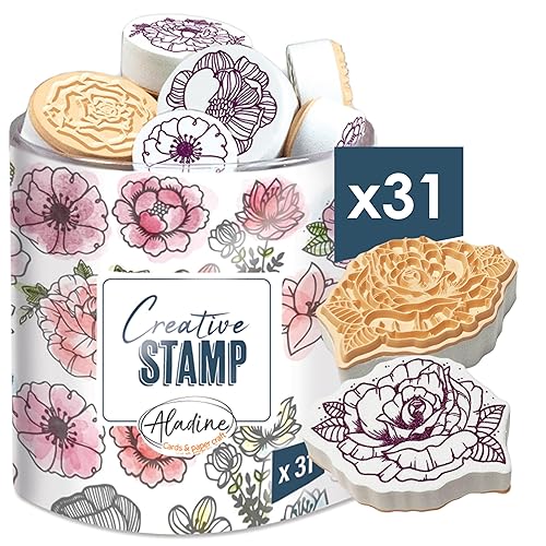 Tampons - Thème Fleurs - Mousse Et Caoutchouc - 31 Modèles - Loisirs Créatifs - Aladine