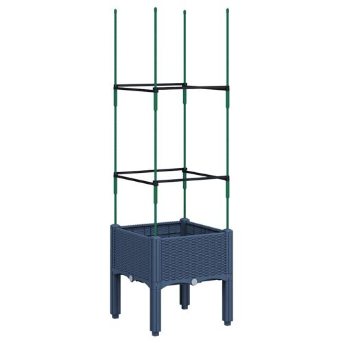 Vidaxl 367946 Pot À Fleurs Polypropylène (Pp) Bleu Et Gris