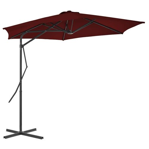 Vidaxl 312518 Parasol De Terrasse Bordeaux