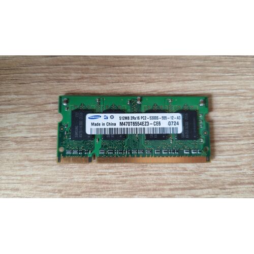 512MB 2Rx16 PC2-5300S-555-12-A3 SO DIMM