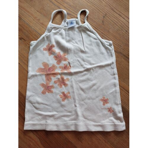 Débardeur Petit Bateau Blanc Orange 5 Ans