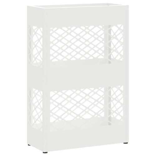 Vidaxl 868529 Porte-Parapluies Métal Blanc