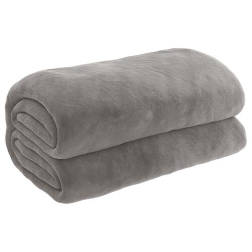 Vidaxl 3154888 Plaid Verre, Polyester Gris