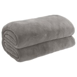 Vidaxl 3154888 Plaid Verre, Polyester Gris