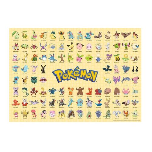Puzzle Pokédex de la région de Johto 1000 pcs
