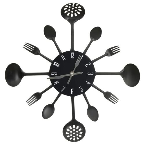 VidaXL 325163 Horloge murale et de table Noir