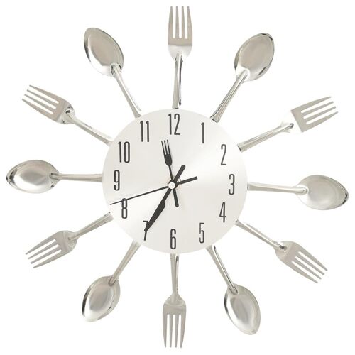 VidaXL 325162 Horloge murale et de table Argent