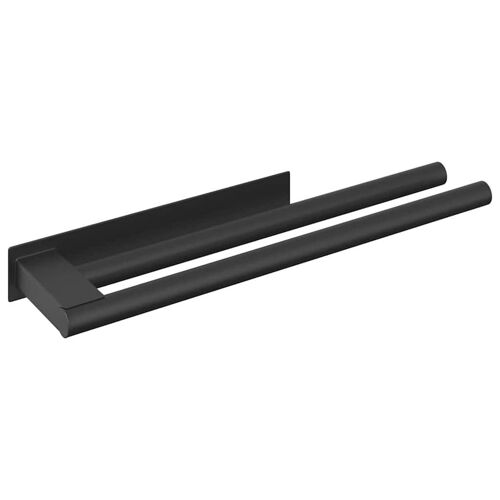 VidaXL 42008359 porte-serviettes et anneau porte-serviettes Noir