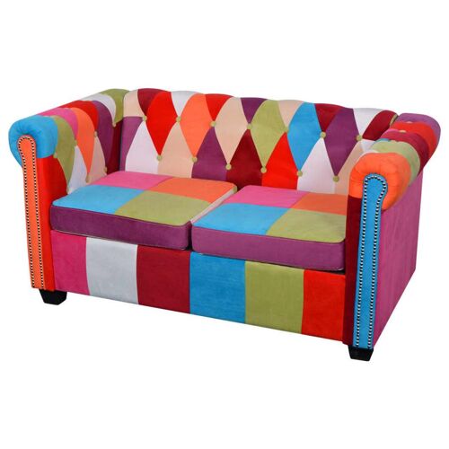 Canapé Chesterfield 2 Places Tissu