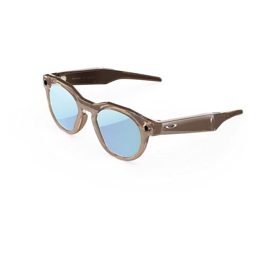 Oakley Meta HSTN - Lunettes intelligentes - 32 Go - rond - polarisé - Wi-Fi 6, Bluetooth - 12 mégapixels appareil-photo - 53 g - fumée brune, prizm deep water