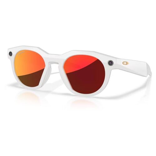 Oakley Meta HSTN - Lunettes intelligentes - 32 Go - rond - Wi-Fi 6, Bluetooth - 12 mégapixels appareil-photo - 53 g - gris, prizm ruby