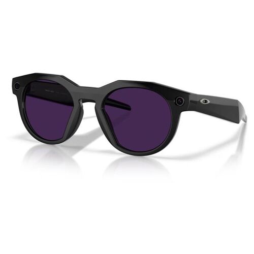 Oakley Meta HSTN - Lunettes intelligentes - 32 Go - rond - transitions - Wi-Fi 6, Bluetooth - 12 mégapixels appareil-photo - 53 g - noir, clear/amethyst